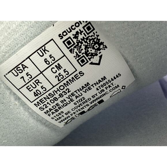 Saucony Shadow Original Womens Size 9 Running Athletic Shoes Gray White Sneakers - Picture 6 of 10